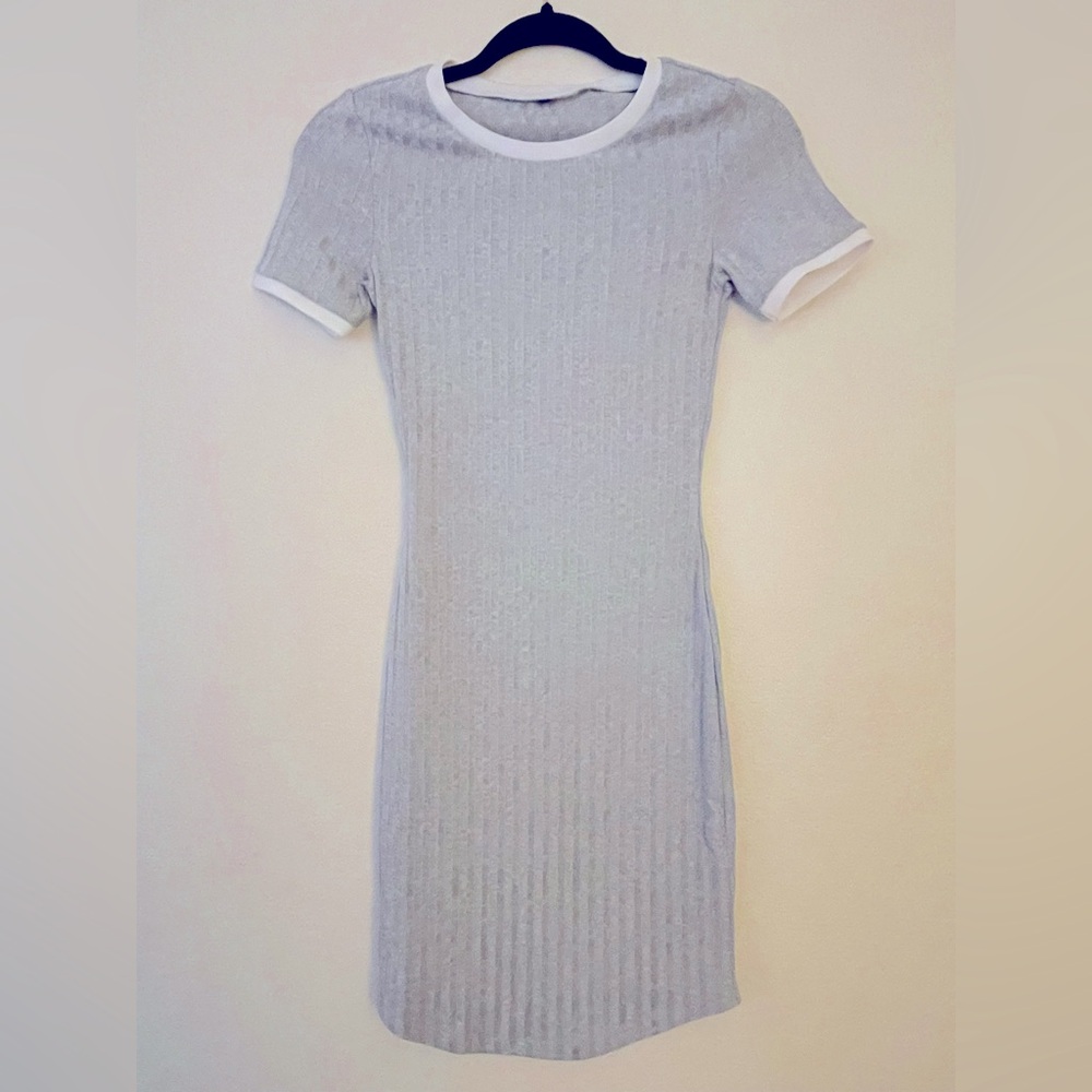 Gray Short Sleeve Dress